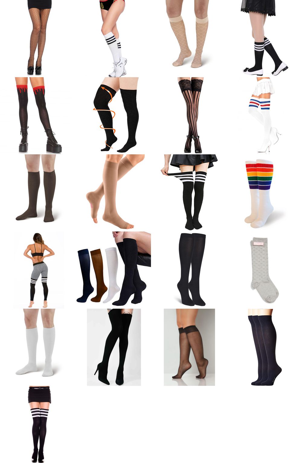 plus size thigh high tube socks